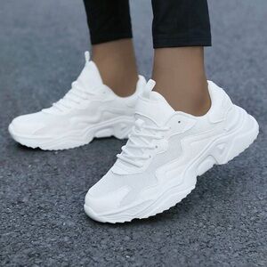 SHEIN All-White Women's Sneakers